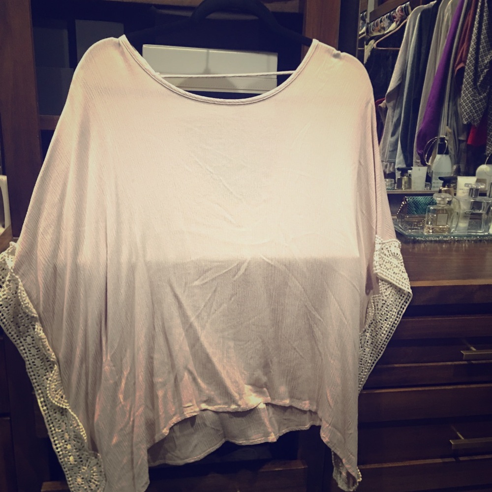Lace edged butterfly shirt